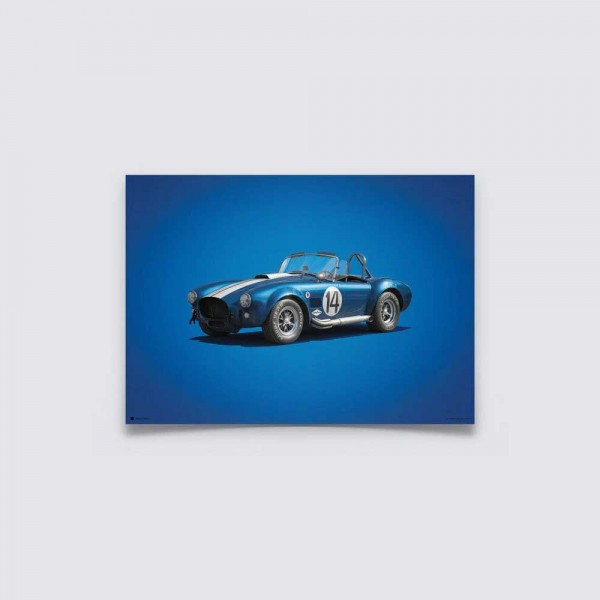 Poster Shelby-Ford AC Cobra Mk III - Blue -  1965 - Colors of Speed